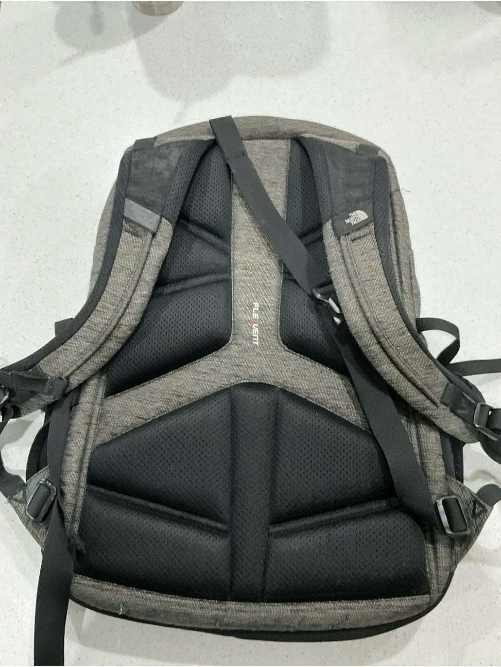 The North Face Borealis Backpack NF0A3KV4 School Hiking Bag Gray Black Gold